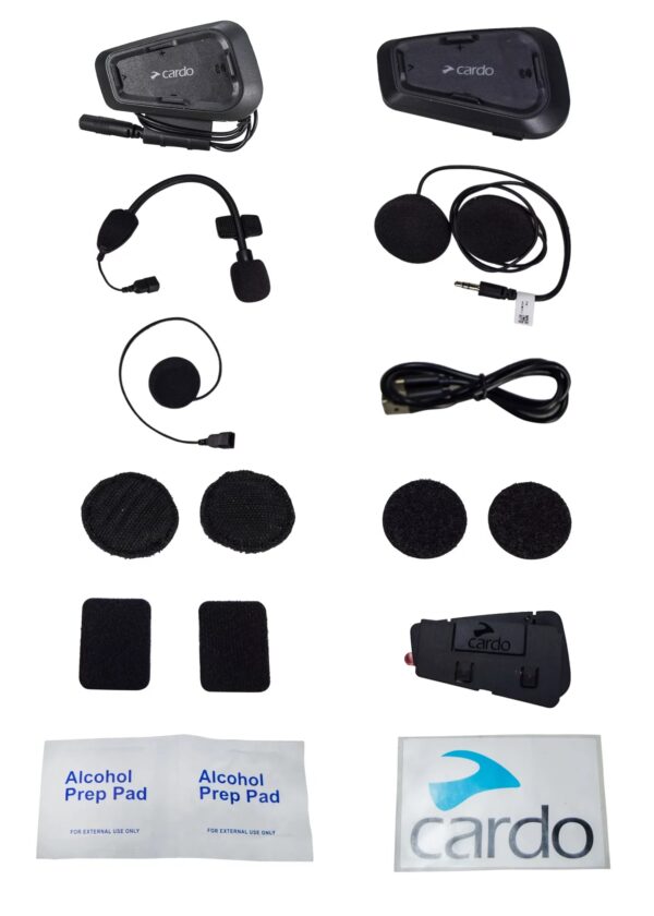 Cardo Spirit HD Motorcycle Bluetooth Communication Headset - Black, Single Pack