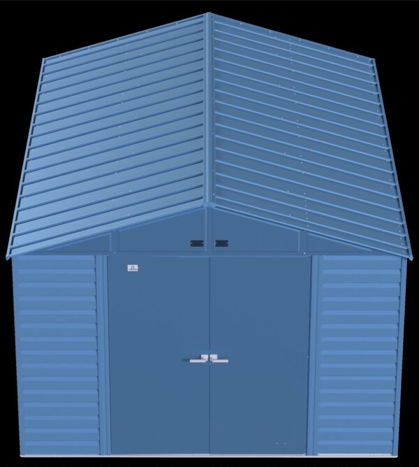 80a67472c4ef4356af4c3a7963c7a1ca Arrow Select Steel Storage Shed, 10x14, Blue Grey