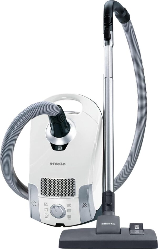 80ad6ed6067f40e2ac74a4577823f360 Pure Suction Powerline Canister Vacuum Cleaner, Lotus White