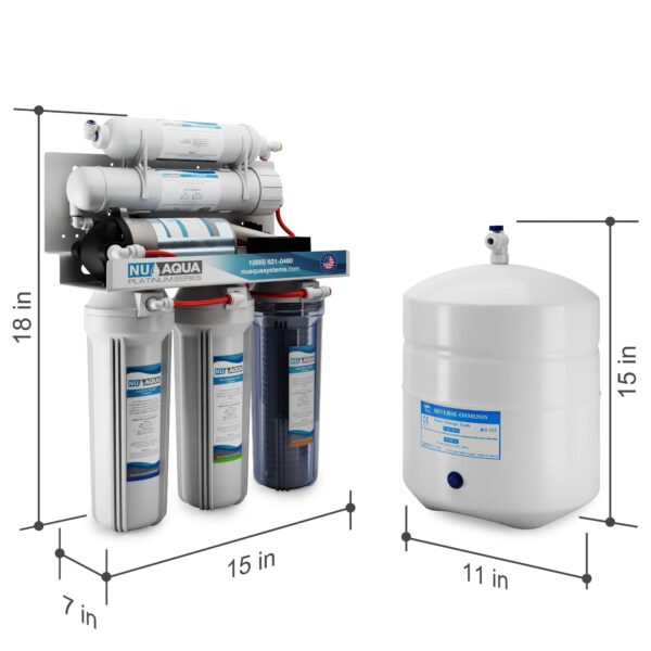 80ed8ce228b14180b5b5c29a748eeb20 NU Aqua Platinum Series 5 Stage 100GPD RO System with Booster Pump