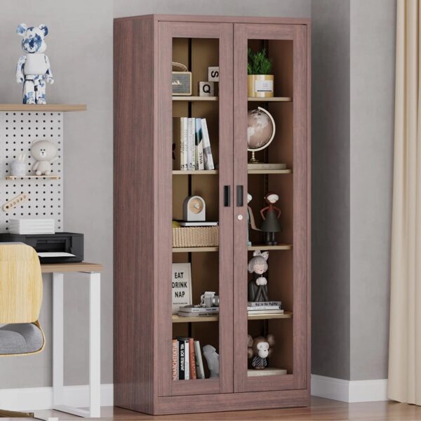 8118520d60e54360801eb07b38f4a470 AFAIF Glass Display Cabinet Curio Cabinet with Glass Door