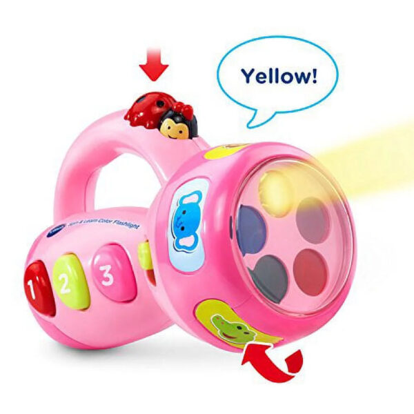 8157774298bc46f1ac5dfd7e8dd7fb68 VTech Spin and Learn Color Flashlight Electronic Learning Toy