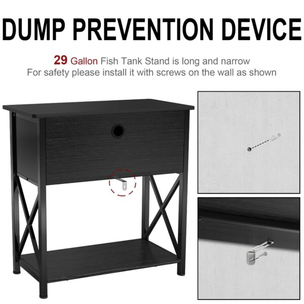 818e4e0fec3444b98fc3eca08bdd52a2 29 Gallon Aquarium Stand Metal Fish Tank Stand with Cabinet,30.7