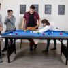 Hathaway Fairmont 6 Ft Portable Pool Table, Adults Folding Billiards Tables for Game Room with Easy Foldable Storage, Includes Full Set of Billiard Balls, Cues, Chalk & Brush