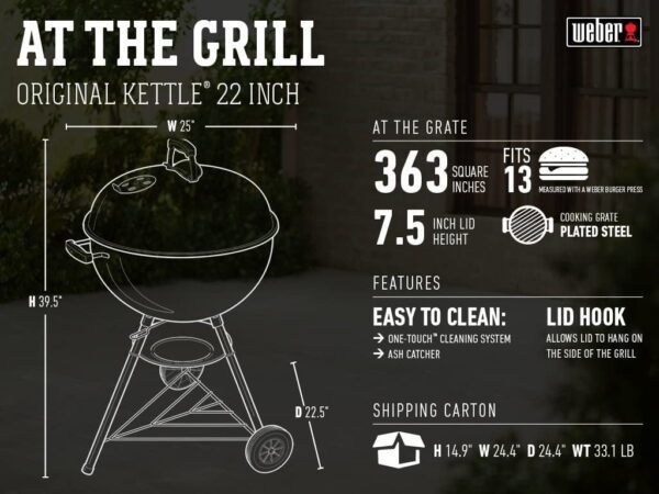 82037cd1ced84c2a9edd4edcda98d8a2 741001 Original Kettle 22-inch Charcoal Grill
