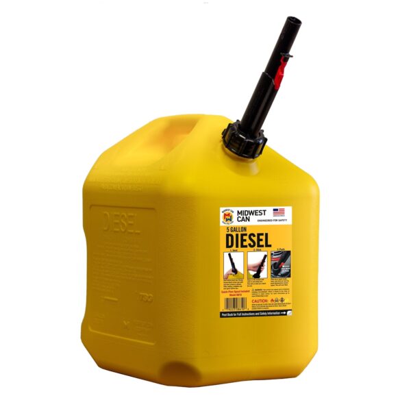 8218c48a271645e393b1c8a9aa1654ef 5 Gallon Diesel Can Fuel Container w/ Auto Shut Off (4 Pack)