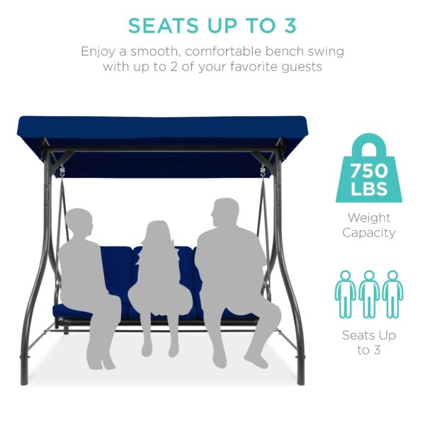 8227270c1185432d99e1aa2ca9355bd3 3-Seat Outdoor Large Converting Canopy Swing Glider