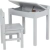 Wooden Lift-Top Desk & Chair - Honey