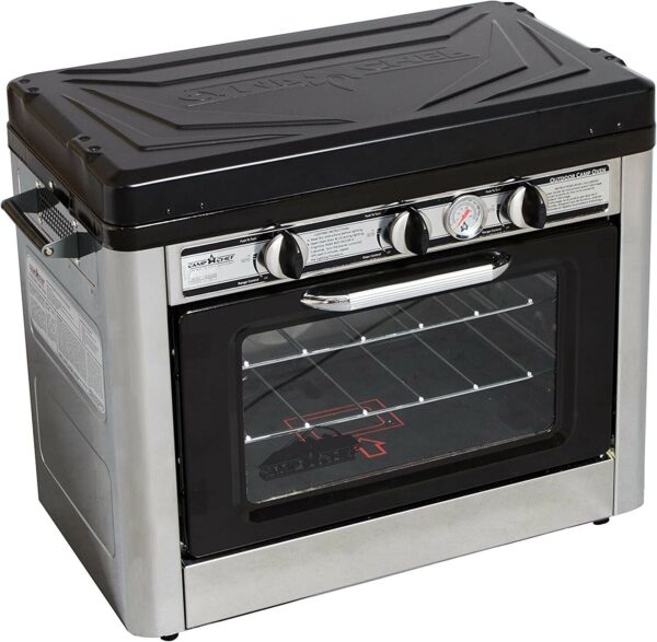 82cbc04c973e4bb98fc327dc37b58877 Camp Chef Outdoor Portable Dual Burner Camping Home Patio RV Oven Stove - COVEN