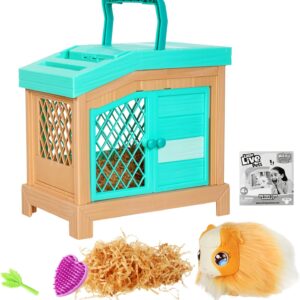 Soft interactive guinea pig and her cage, 20+ sounds and reactions