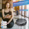 Robot vacuum and mop combo, robot vacuum with schedule, 2-in-1 robot vacuum with water tank and dustbin, self-charging, slim, perfect for hard floors, pet hair, carpets