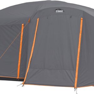 Straight Wall Cabin Tents | 10 Person / 11 Person / 12 Person Large Multi Room Family Tents for Car Camping & Outdoor Adventures