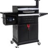 Wood Pellet Grill Smoker with 552 Cooking Area & Front Shelf for Outdoor BBQ, Smoke, Bake and Roast, 550C