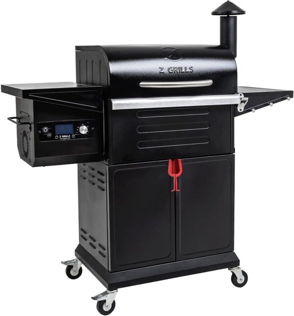 8465352d2295430da5af26dcf8605918 Wood Pellet Grill Smoker with 552 Cooking Area & Front Shelf for Outdoor BBQ, Smoke, Bake and Roast, 550C