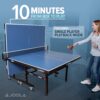 JOOLA Inside Professional MDF Indoor Ping Pong Table with Quick Clamp Table Tennis Net and Post Set - 10 Minute Easy Assembly - Tournament Quality - Foldable with Single Player Playback Mode