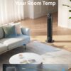 Dreo Tower Fan for Bedroom, 25ft/s Smart Standing Fans, 90° Oscillating Floor Fan with 4 Modes, 4 Speeds, 8H Timer, 28dB, Bladeless, Remote, 28 dB, Works with WiFi Voice Control