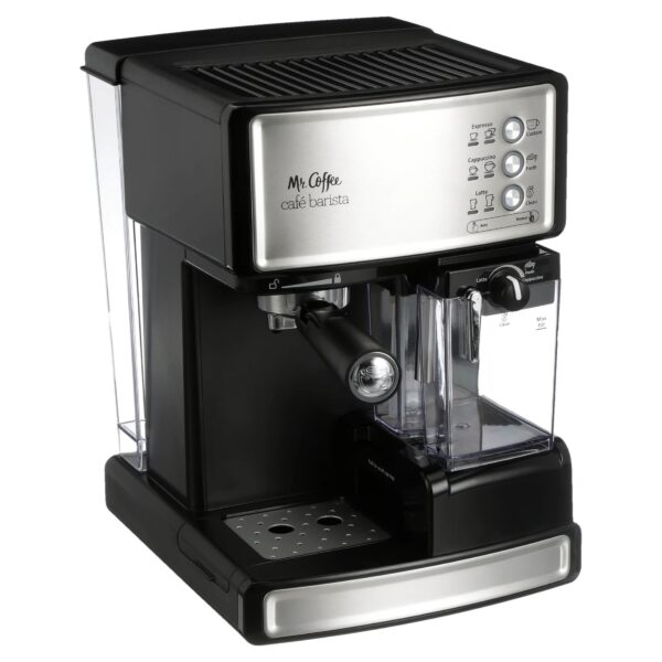 84da63d123904fe1b1d3ee115b035682 Mr. Coffee New Cafe Barista Black & Silver Premium Espresso/Latte/Cappuccino Maker
