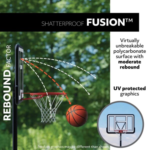 Lifetime Adjustable Portable Basketball Hoop 44-inch Polycarbonate - 90114