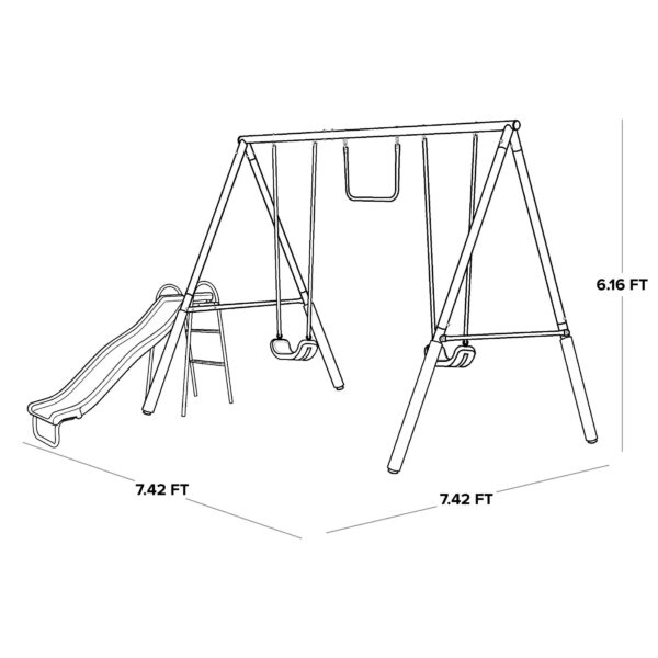 Sportspower Fun Outdoor My First Metal Swing Set