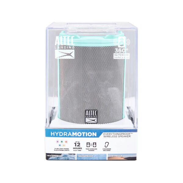 Altec Lansing HydraMotion Everythingproof Portable Wireless Bluetooth Speaker, Mint, IMW1100-MTG