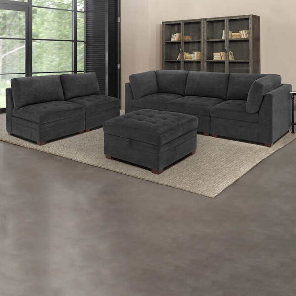86d04133fe66435da041f2587fbc7d66 Thomasville Tisdale Fabric Sectional with Storage Ottoman