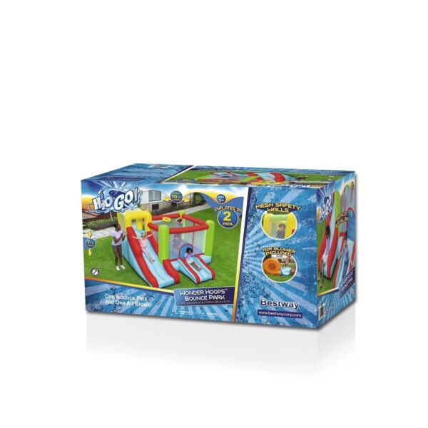10' Inflatable Bounce House Park with Basketball and Slide. 126