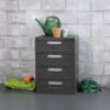Sterilite 4 Drawer Plastic Storage Unit, Flat Gray, Heavy-Duty, BPA-Free