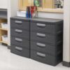 Sterilite 4 Drawer Plastic Storage Unit, Flat Gray, Heavy-Duty, BPA-Free