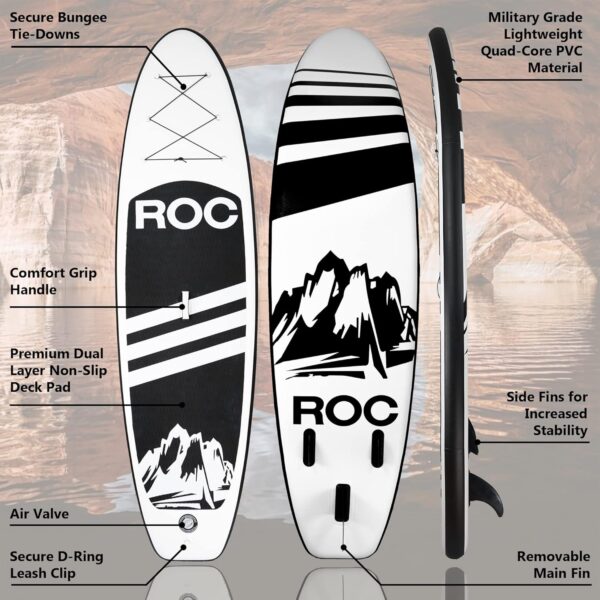 87a50eb1b7b54933b6eb7dba315d61fd Roc Inflatable Stand Up Paddle Boards with Premium SUP Paddle Board Accessories, Wide Stable Design, Non-Slip Comfort Deck for Youth & Adults