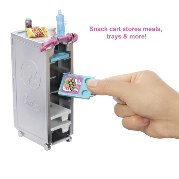 Barbie Dreamplane Airplane Playset with Puppy and Snack Cart, 15+ Accessories