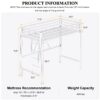 SHA CERLIN Junior Loft Bed Twin Size, Heavy Duty Twin Bed Frame