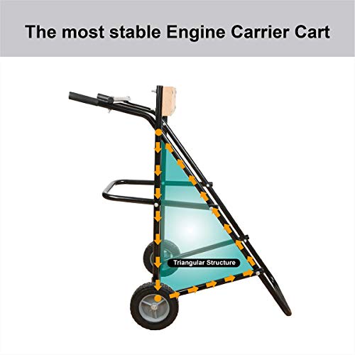 881d3bcf6edb44528f09f72587d9ee1b LEADALLWAY Boat Motor Stand, Heavy Duty Pro Outboard Engine Carrier Cart Dolly