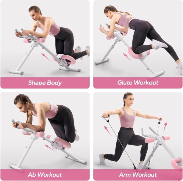 88808288eeae46018ba1e856b45d56a7 Ab Workout Equipment, Adjustable Ab Trainer Machine for Abs Workout at Home Gym, Foldable, Knee Protection, Abdominal Trainer for Stomach Workout