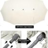 15ft Patio Umbrella with Solar Lights, Large Double Umbrella Outdoor, Rectangle 180''x106'' Umbrellas with 156 PCS LED Lights and Crank Handle for Backyard Deck Pool Shade in Black(1.9" Pole)