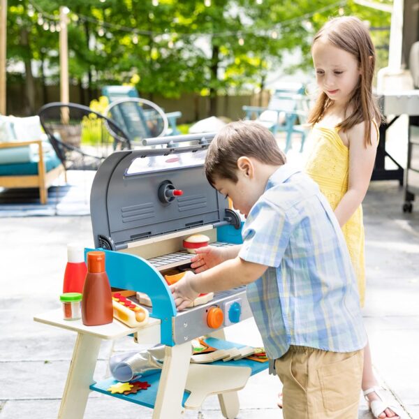 88e910f62fb14527a046248040216f81 Wooden Luxury Grill, Smoker and Pizza Oven Toy Food Toy for Kids Pretend Cooking