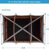 CORE Straight Wall Cabin Tents | 10 Person / 11 Person / 12 Person Large Multi Room Family Tents for Car Camping & Outdoor Adventures