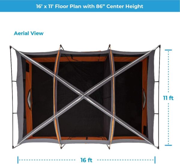 89263872f754460faed75e036e6e8f9c CORE Straight Wall Cabin Tents | 10 Person / 11 Person / 12 Person Large Multi Room Family Tents for Car Camping & Outdoor Adventures