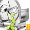 Stainless Steel Commercial Vegetable Slicer, Adjustable 0.2-12mm Thickness, Manual Multifunctional Slicer for Fruits & Vegetables