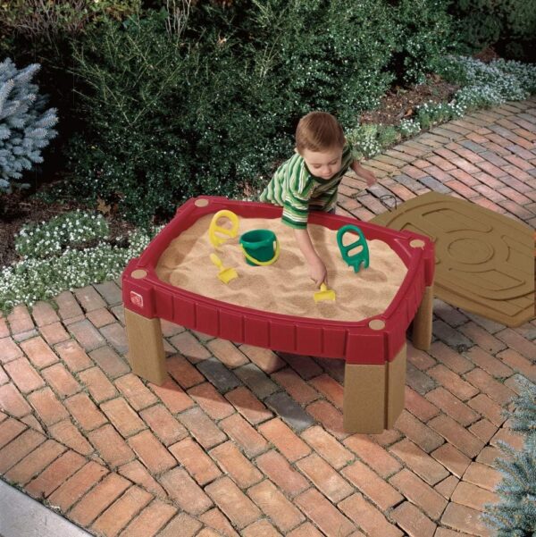 899781a9974041298f69c5654652593a Step2 Naturally Playful Sand Table, Kids Sand Activity Sensory Table, 5 Piece Accessory Kit, Toddler Summer Outdoor Toys, 2+ Years Old
