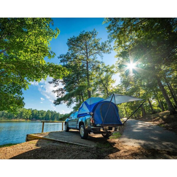 Napier Sportz Compact Short Truck Bed 2 Person Camping Tent w/ Sun Awning, Blue