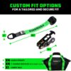 Car Tie Down Straps for Trailers with Flat Hooks (4-Pack) - 2 Inch x 8 Feet (10,000lb Break Strength) - Heavy Duty T-Handle Car Lasso Tire Straps for Trailer & UTV - Black