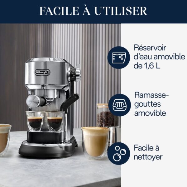 Delonghi New Dedica Maestro Plus Espresso Machine with Automatic Steam Wand