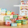 Melissa & Doug Grocery Cans Play Food Kitchen Accessory - 10 Stackable Cans With Removable Lids