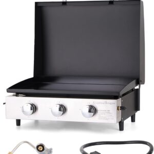 Burner Gas grill with side burner and enameled cast iron grille 42,000BTU outdoor cooking stainless steel propane grill Garden grill