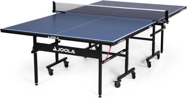 8a7452eecf294330b65b932470b0cad2 JOOLA Inside Professional MDF Indoor Ping Pong Table with Quick Clamp Table Tennis Net and Post Set - 10 Minute Easy Assembly - Tournament Quality - Foldable with Single Player Playback Mode
