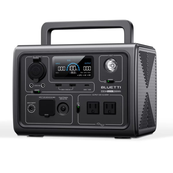 8adc29b6c6be429199eb9fed22ccf168 BLUETTI EB3A Portable Generator,600W Solar Generator, 268Wh LiFePO4 Power Station for Camping, Home Use, Emergency