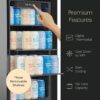 Beverage Refrigerator and Cooler - 120 Can Mini Fridge with Glass Door for Soda Beer or Wine - Small Drink Dispenser Machine for Office or Bar with Adjustable Removable Shelves