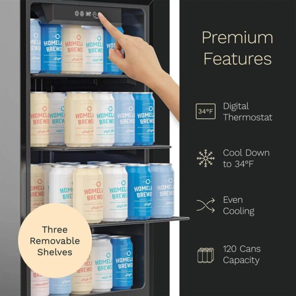 8b8d058babe14b38a63d5bd82c9805da Beverage Refrigerator and Cooler - 120 Can Mini Fridge with Glass Door for Soda Beer or Wine - Small Drink Dispenser Machine for Office or Bar with Adjustable Removable Shelves