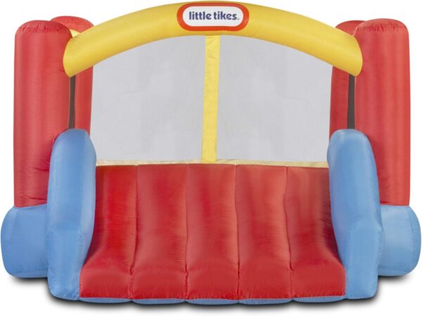 8bb450e2cca34b58b0b456d226ef687e Little Tikes Jump 'n Slide Inflatable Bouncer Includes Heavy Duty Blower With GFCI, Stakes, Repair Patches, And Storage Bag, for Kids Ages 3-8 Years
