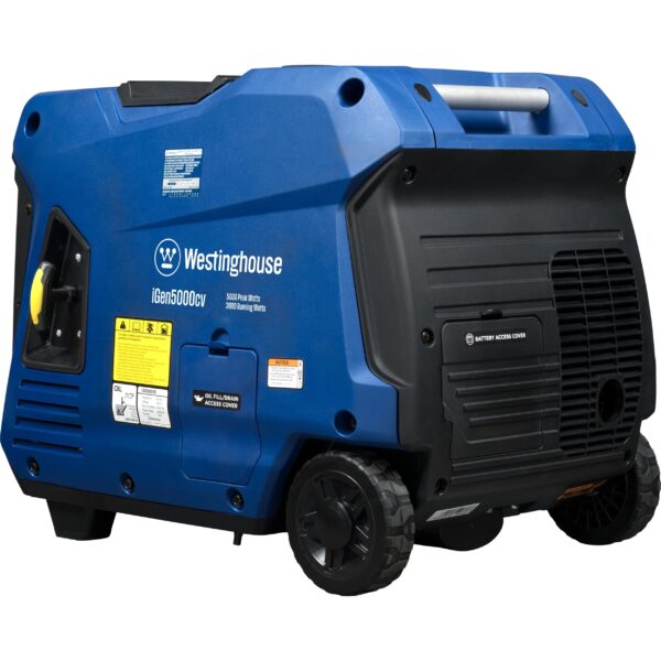 Westinghouse 5000 Peak Watt Recoil Start, Gas Powered Portable Inverter Generator with CO Sensor